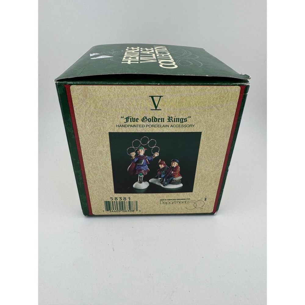 Dept 56 Dickens Village Five Golden Rings 12‎ Days of Christmas 58381